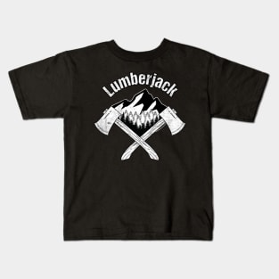 Lumberjack Woodworker Arborist Forestry Kids T-Shirt